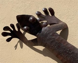 Rustic Metal Lizard Wall Decor 38 x 14 x 6in HxWxD