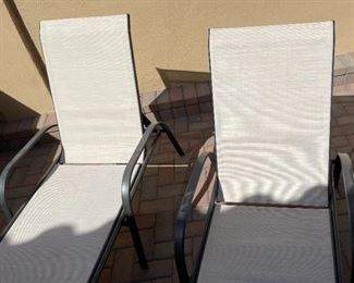 2pc Patio Lounge Chairs PAIR #2 40 27 x 62in HxWxD
