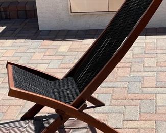 As-IS Brommo Folding Rope Lounge Chair 34 x 19 x 33in HxWxD