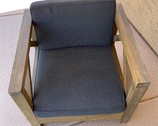 2pc Christopher Knight Acacia Wood Chairs PAIR 36 x 31 x 29.5in HxWxD