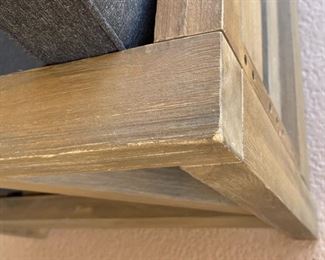 2pc Christopher Knight Acacia Wood Chairs PAIR 36 x 31 x 29.5in HxWxD