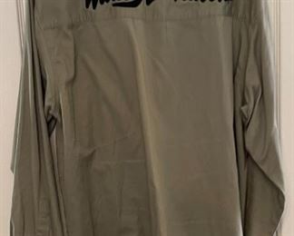 Harley Davidson Skull Crossbones Button Up Shirt #1 XL