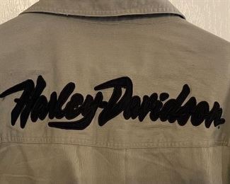 Harley Davidson Skull Crossbones Button Up Shirt #1 XL