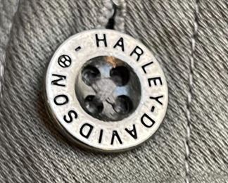 Harley Davidson Skull Crossbones Button Up Shirt #1 XL