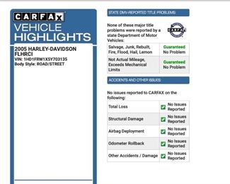 2005 Harley Davidson FLHRCI Road King Classic