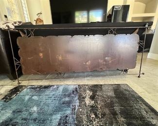 Rustic Longhorn Metal Art Candle Holder 28x69x4in HxWxD