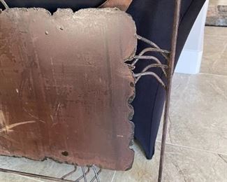 Rustic Longhorn Metal Art Candle Holder 28x69x4in HxWxD