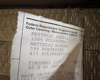 Queen Size Black Iron Frame Bed with Sealy mattress Bed frame: 86x63in<BR> Mattress size 60 x80in HxWxD