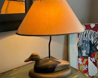 Duck decoy Table Lamp 19x11x6in HxWxD