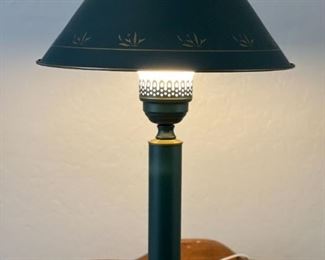 #1 Vintage Metal Toleware Lamp 26in H x 16in diameter
