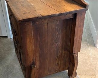 2pc Rustic Mexico Wood Nightstands PAIR 28.25 x 25 x 20in HxWxD