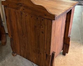 2pc Rustic Mexico Wood Nightstands PAIR 28.25 x 25 x 20in HxWxD