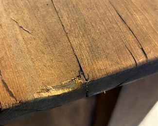 2pc Rustic Mexico Wood Nightstands PAIR 28.25 x 25 x 20in HxWxD