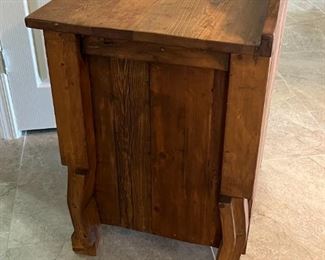 2pc Rustic Mexico Wood Nightstands PAIR 28.25 x 25 x 20in HxWxD