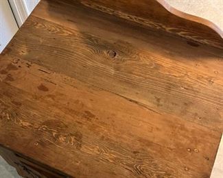 2pc Rustic Mexico Wood Nightstands PAIR 28.25 x 25 x 20in HxWxD