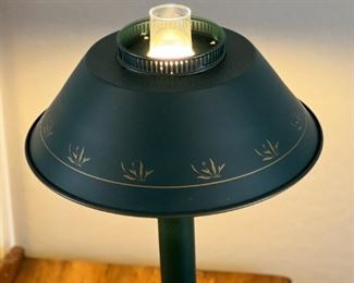 #2Vintage Metal Toleware Lamp 26in H x 16in diameter