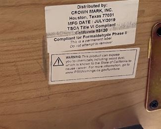 Queen Crown Mark Rustic Panel Wood Bed w/ Revive mattress Frame: 57.5 x 64 x 83.5in<BR>Mattress: 60 x80in