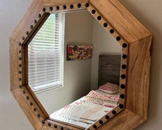 Austin Octagon Stud Mirror 36 x 36 x 1 in HxWxD
