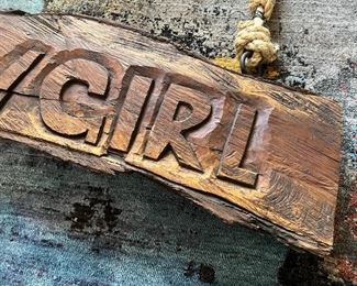 Rustic Mesquite Branch Cowgirl Carving Decor Sign 14.5 x 48x 5in HxWxD
