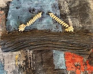 Rustic Mesquite Branch Cowgirl Carving Decor Sign 14.5 x 48x 5in HxWxD