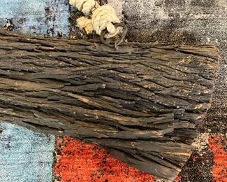 Rustic Mesquite Branch Cowgirl Carving Decor Sign 14.5 x 48x 5in HxWxD