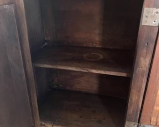 Rustic Reclaimed Wood Slender Console Cabinet 39.75 x 60 x 13in HxWxD