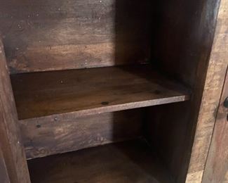 Rustic Reclaimed Wood Slender Console Cabinet 39.75 x 60 x 13in HxWxD