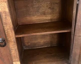 Rustic Reclaimed Wood Slender Console Cabinet 39.75 x 60 x 13in HxWxD