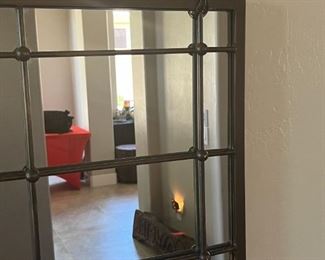 Rustic Iron framed Mirror 19.75x 49.5 x 1in HxWxD