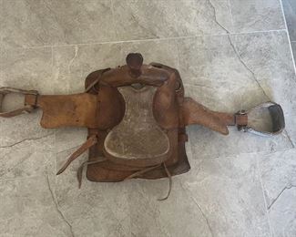 Western saddle Made In Mexico Decor 20 x 20in