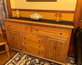 Large oak antique buffet/sideboard