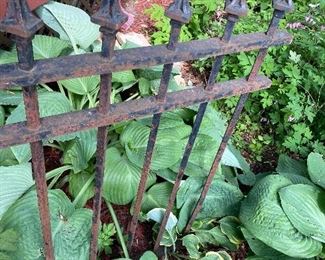 Wrought iron fence section