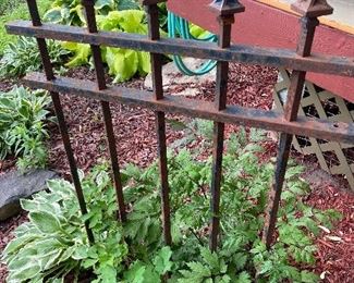 Wrought iron fence section