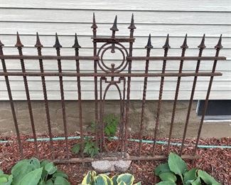 Wrought iron fence section