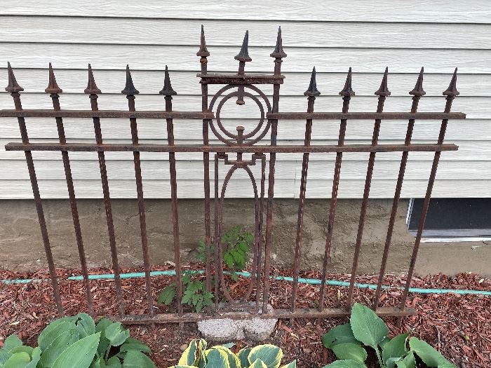 Wrought iron fence section