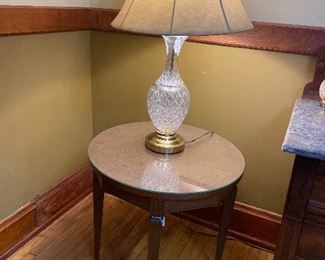 Accent table, table lamp