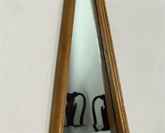 Gold Triangle Mirror & Shelf Wood 41 x 12 x 6in HxWxD