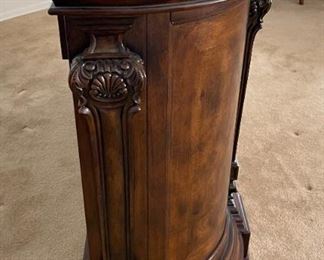 4pc Marble Top Wine Bar & 3 Stools/ Chairs Bar: 42.5 x 68 x 20.25<BR>Barstools: 46 x 25 x22in <BR> Seat: 30 inches HxWxD