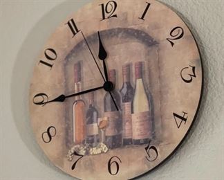 Wine Bottle wall clock 13 inches diameter
