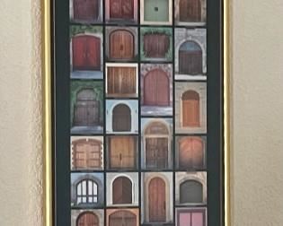 Napa Valley Winery Doors Framed Print 36.25 x 12.25in