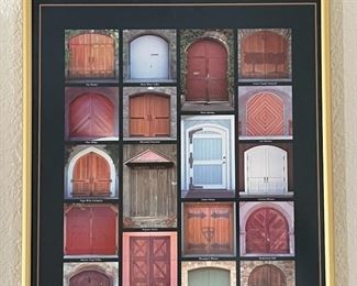 Napa Valley Winery Doors Framed Print 36.25 x 12.25in