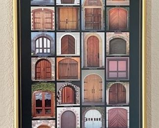 Napa Valley Winery Doors Framed Print 36.25 x 12.25in