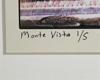 Signed Print Hotel Monte Vista Frame: 17.25 x 21.25in