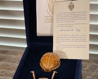 Faberge Imperial Egg Rosebud Egg Authentic Egg: 3 x 2.25in