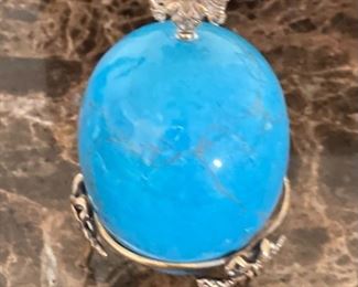 Faberge Egg Imperial Collection Blue Stone double Eagle Egg: 2 x 1.5in
Faberge Egg Imperial Collection Blue Stone double Eagle Egg: 2 x 1.5in