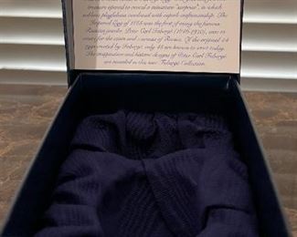 Faberge Egg Imperial Collection Blue Stone double Eagle Egg: 2 x 1.5in