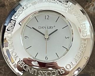 Danbury Carpe Diem Travel Clock Clock: 3in Diameter