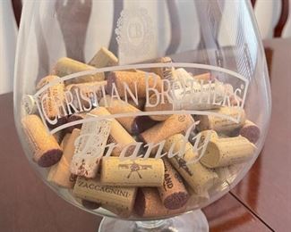 Christian Brothers Brandy Oversize Glass 12x 6.35in Diameter at Opening