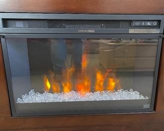 Legends Furniture AV Cabinet with Dimplex Electric Fireplace 36 x 65 x 16in HxWxD