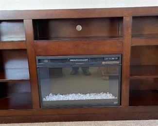 Legends Furniture AV Cabinet with Dimplex Electric Fireplace 36 x 65 x 16in HxWxD